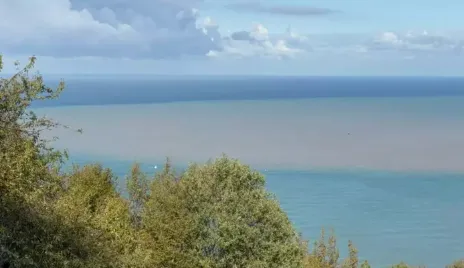 Yağmurun ardından deniz çamura büründü...