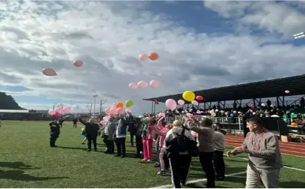 Nilda için stadyumda balon uçuruldu...