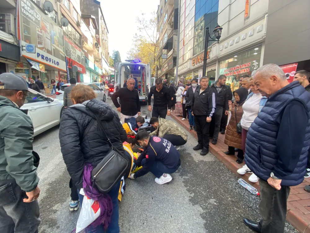 Motosiklet yayaya çarptı... Yaşlı kadın...