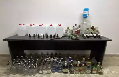 Sahte içki üretimi yapan şüpheliye jandarma operasyonu...