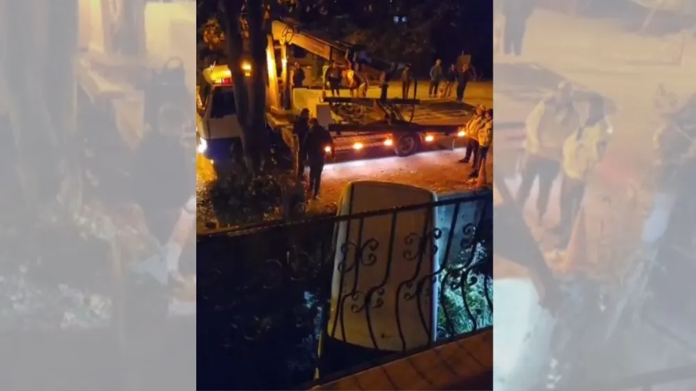 Önce araçlara çarptı… Sonra bahçeye uçtu…