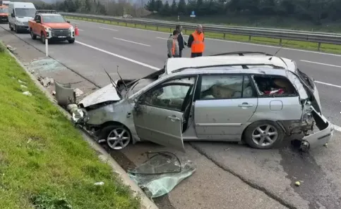 Otomobil takla attı; 2 yaralı...