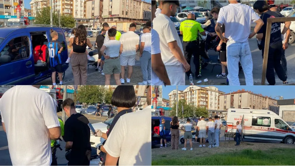 Otomobil ile motosiklet çarpıştı... 1 yaralı...