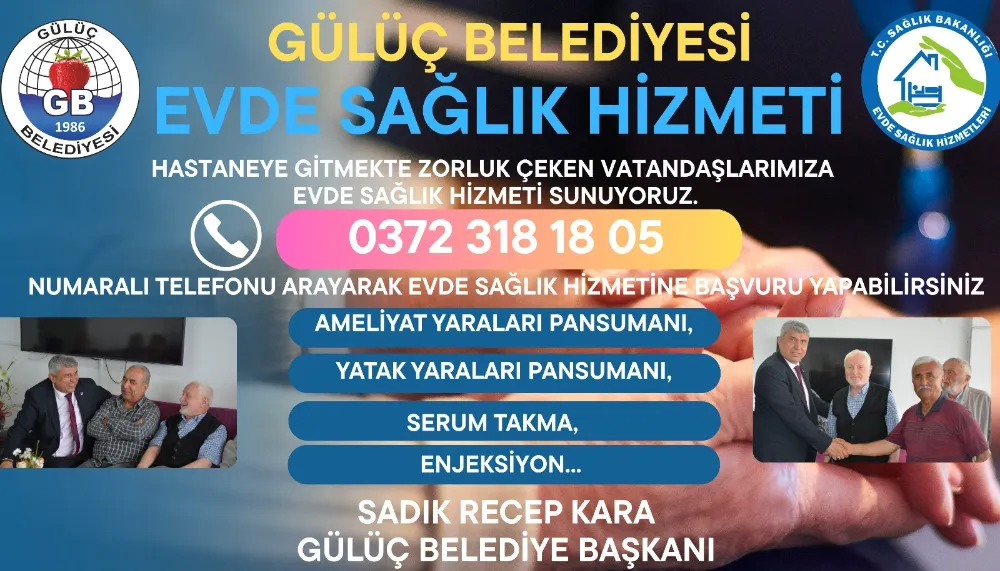 Gülüç Belediyesi, evde sağlık hizmeti başlattı...