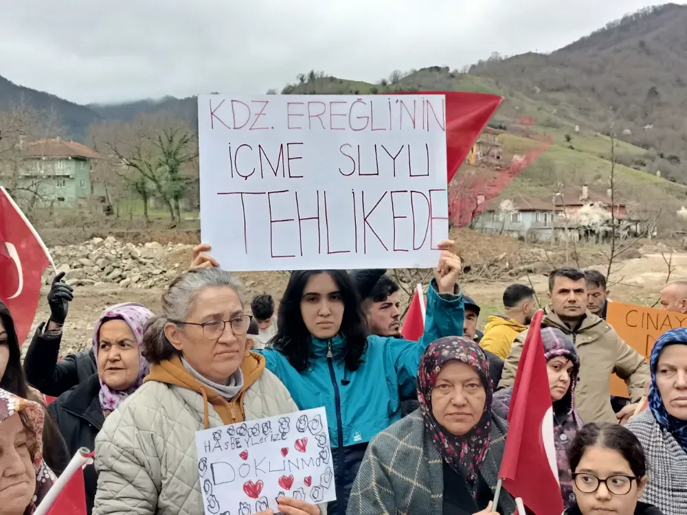 Köylüler beton santraline karşı eylem başlattı